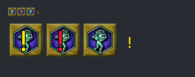 Encumbrance warning marks at actual size and zoomed