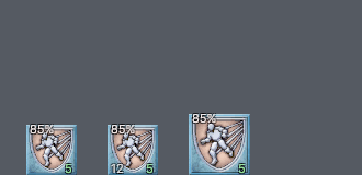 Three skill buttons showing the corner numbers in their restored positions