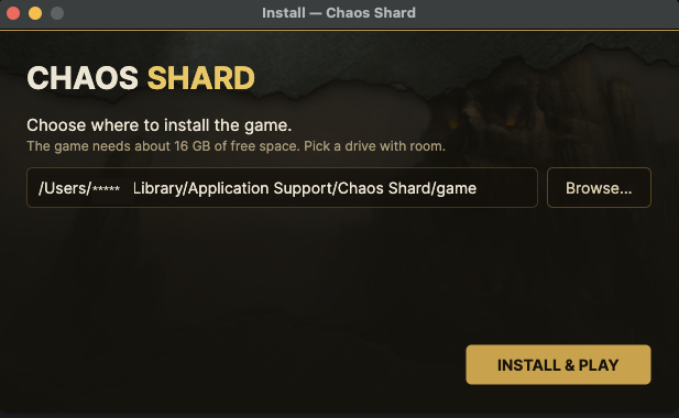Mac launcher first-run screen
