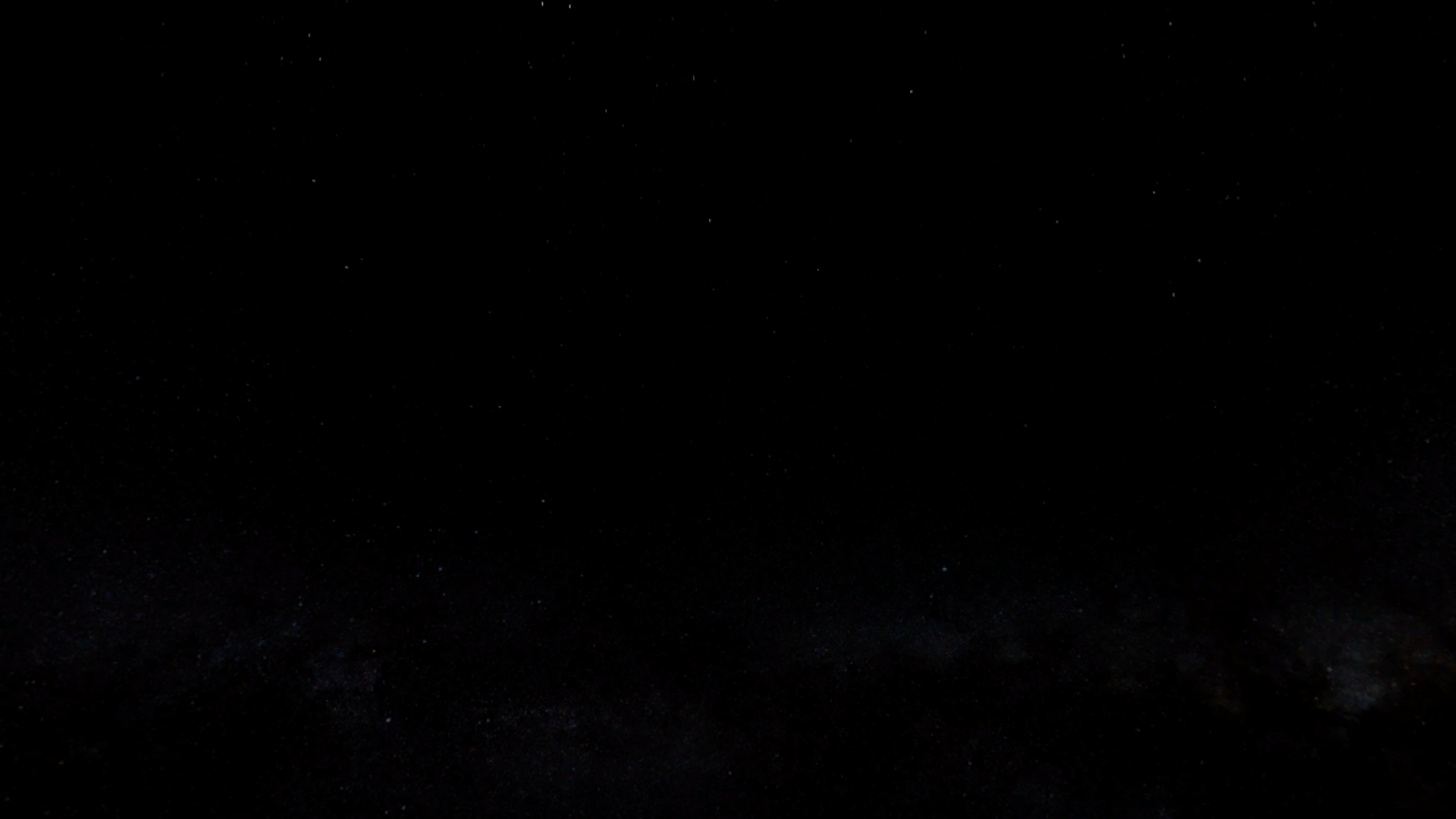 The night sky rendered through the game sky shader after compression, showing scattered white stars and the faint milky band of stars fading across the lower half of the frame