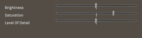 Options sliders with snap notch