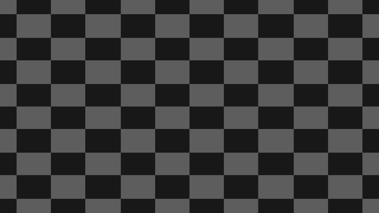 The same checkerboard test render with no red change markers anywhere