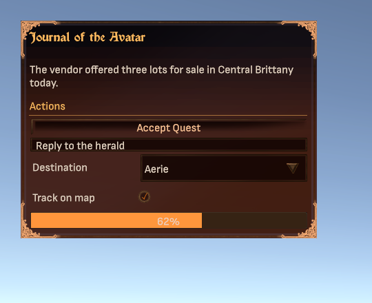 A demo window in the Fire theme with copper flourish ornaments in the corners on a dark red panel